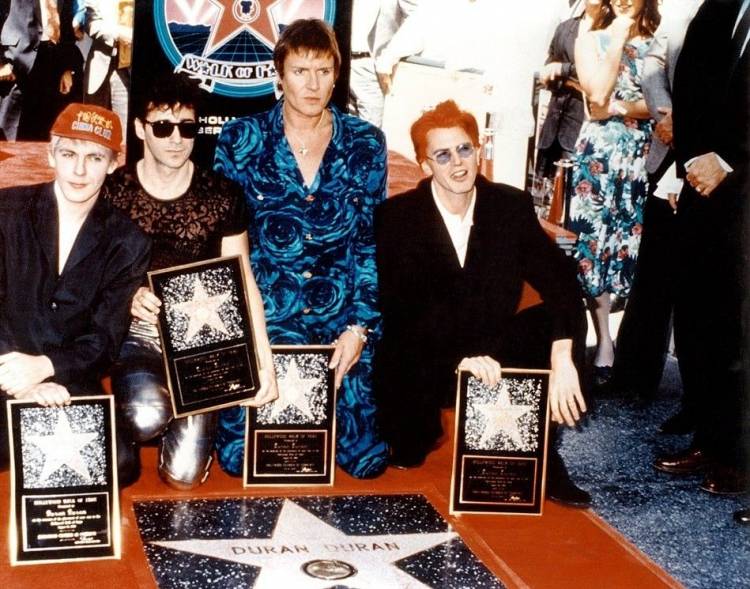 El 23 de agosto de 1993 Duran Duran recibe su estrella en el ‘Paseo de la Fama’ 