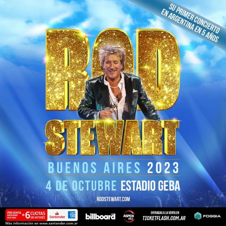 Rod Stewart regresa en octubre a la Argentina